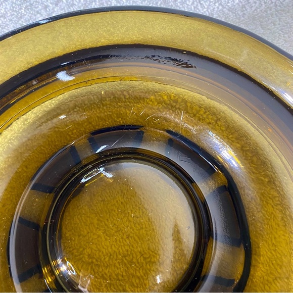 Vintage MCM Smoky Glass Ashtray Trinket Dish Glass Decor - Picture 10 of 13